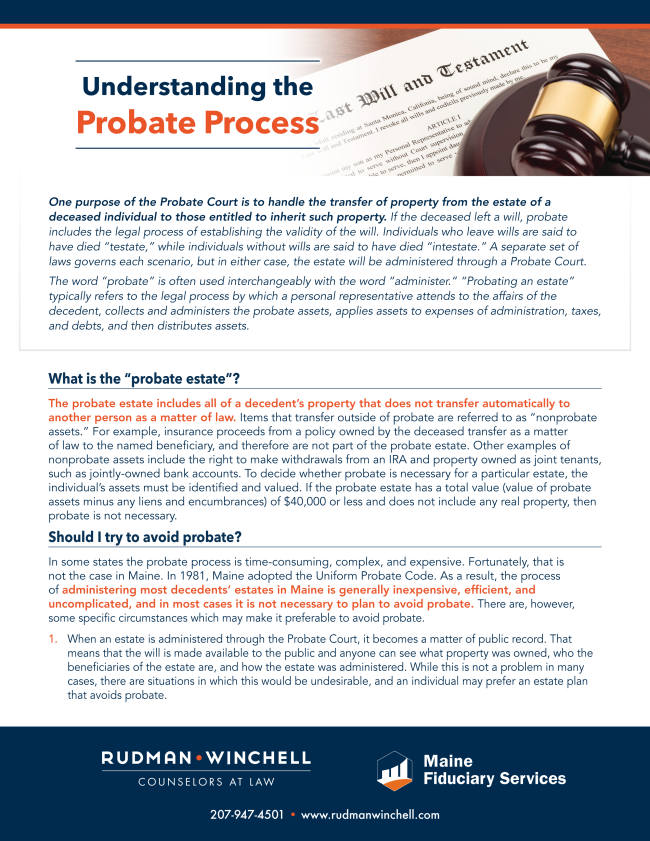 Probate Process 1 probate process