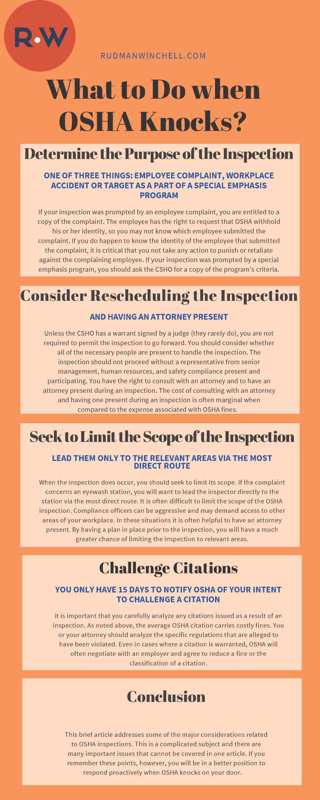 OSHA Inspections: What to Do When OSHA Knocks 
